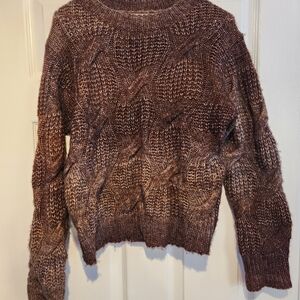 Molly Bracken Cable Knit Sweater - Brown